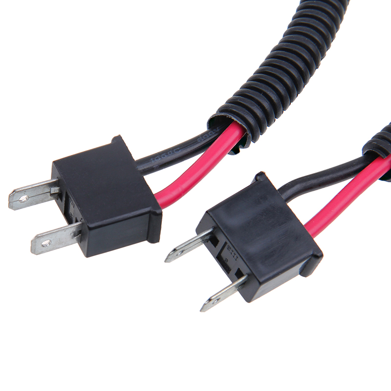 2x H7 Headlight Bulb Ceramic Socket Plug Connector Wiring Harness Male